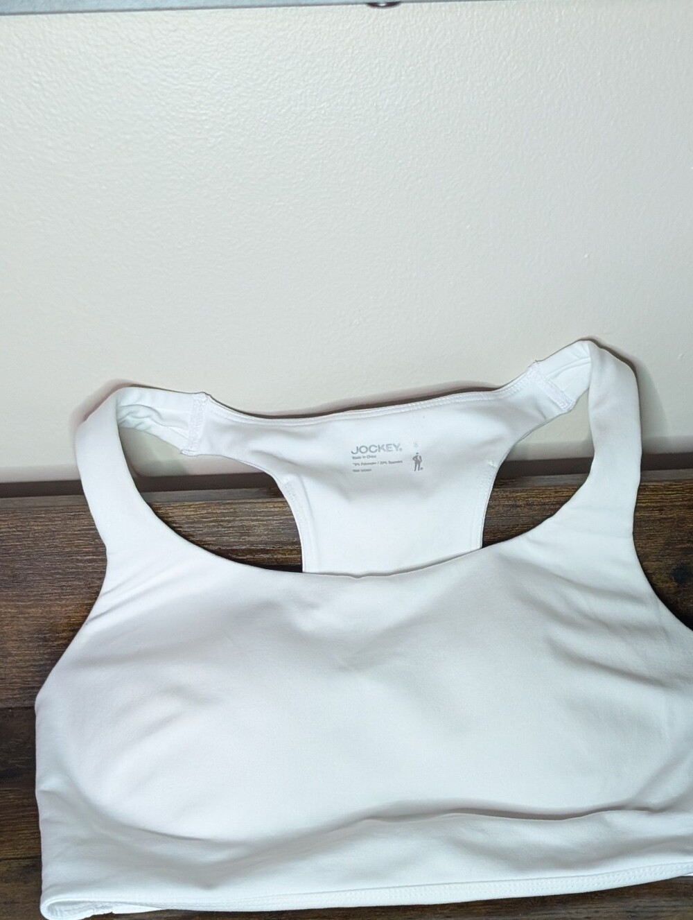 Jockey Women's Molded Cup Medium Support White Impact Racerback Bra Size: Small